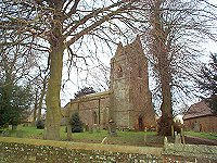 view of church